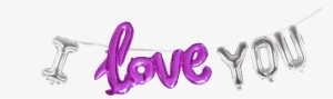 I Love You 16" Balloon Phrase Banner Set With 24" Script - Earrings #2551117