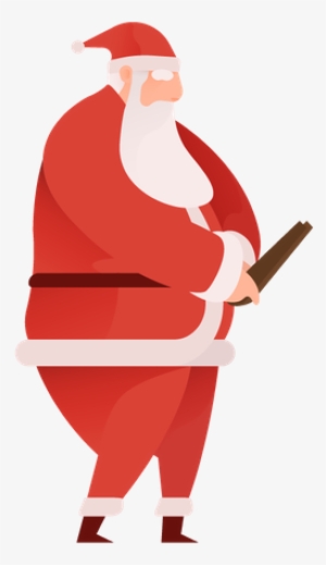 Premium Santa Flying Over Mountains Illustration Download - Design #2552974