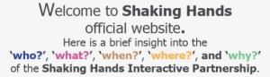 What We Offer Through The Shaking Hands Interactive - Parallel #2553021