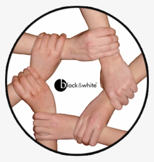 Welcome To Black And White - Family Holding Hands In A Circle #2553173