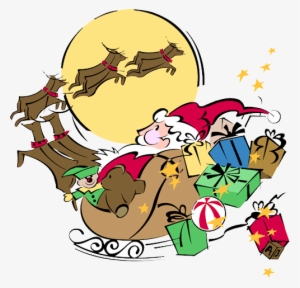 Flying Santa Png Download - Jingle Bells #2553176