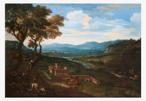 An Extensive Landscape With A Villa, Figures In Trees - Villa #2554355