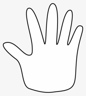 Hand Outline Clip Art - White Hand Clip Art #2554764