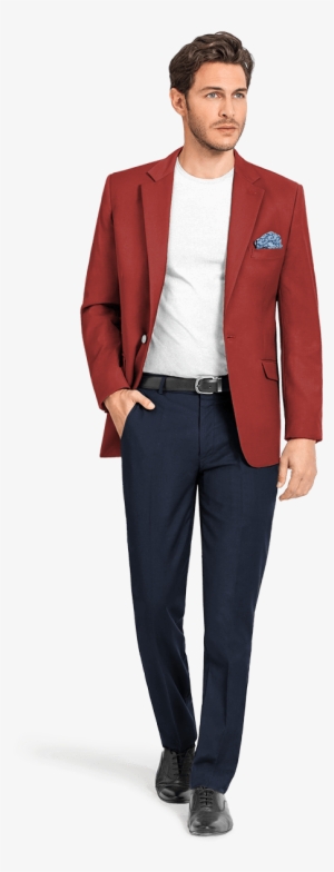 Red Cotton Blazer - Png Blazers #2554918