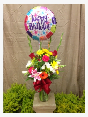 Birthday Wish - 4" Airfill Happy Birthday Border Stars - Mylar Balloons #2555333
