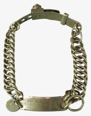 Nickel Dog Collar With Engraved Name Plate - Bracelet #2555699