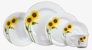 Porcelain Tableware Kitchen - Sunflower Dinner Set #2556038