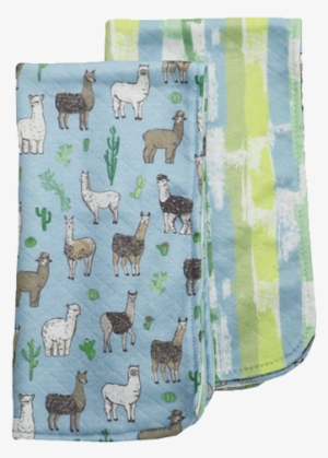 Bumblito Burp Cloth Set Of 2 Party Of Eight Llamas - Party #2556329