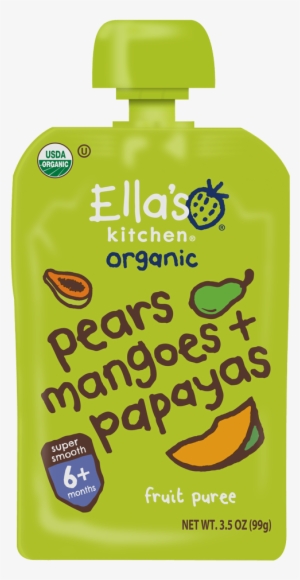 Pears Mangoes Papayas - Ella's Kitchen Pears Peas Broccoli #2556355