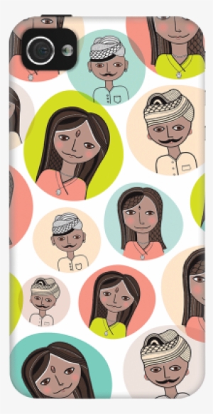 Indian Family Case For Iphone 4/4s - Cartoon #2556931