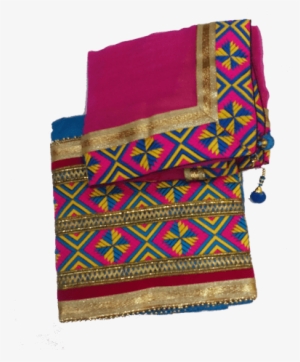 Pink With Multicolor Phulkari Suit - Ball Bearing #2557356