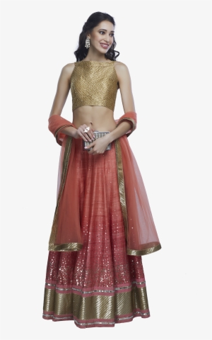 Peach Lehenga Set - Choli #2557454