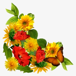 Written By Dreamland In Flowers Composition On 8 April - Esquineros De Flores Amarillas Png #2558533