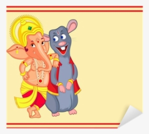 Lord Ganesha In Vector For Happy Ganesh Chaturthi Sticker - Happy Ganesh Chaturthi Poster #2558911