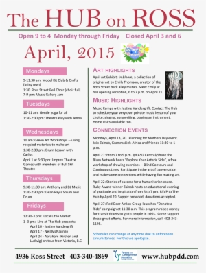 April Hub Calendar - Openclipart #2561199