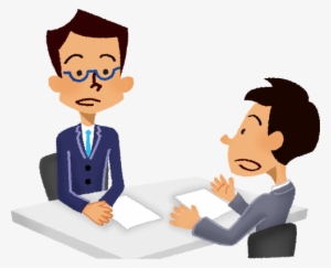 Graphic Black And White Library Bank Teller Clipart - Two Person Meeting Png #2561931