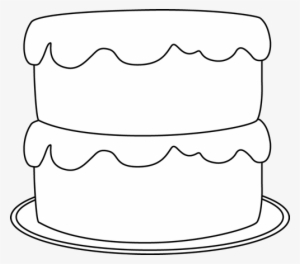 Black And White Cake Clip Art - White Cake Clipart #2563057
