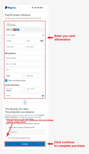 Continue To The Page Where You Can Enter Your Debit/credit #2563263