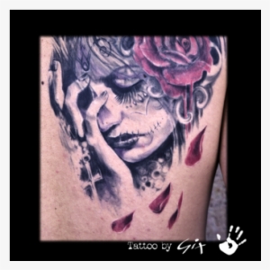 Cover Up Realistic Catrina Roses Beauty Black Grey - Grey #2564127