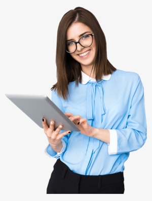 Sign-girl - Mulher Com Computador Png #2564616