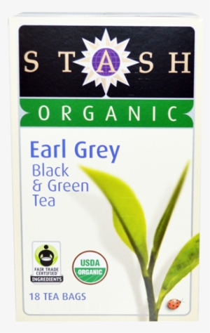 Te - Black&green Tea - Stash Organic Earl Grey Black & Green Tea 18 Tea #2564747