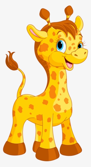 Cute Giraffe Cartoon Png Clipart Image - Giraffe Clipart #2566558