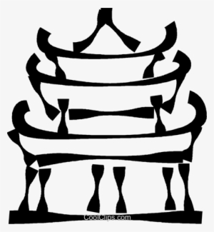 Japanese Temple Royalty Free Vector Clip Art Illustration - Japanese Temple Clipart #2566582