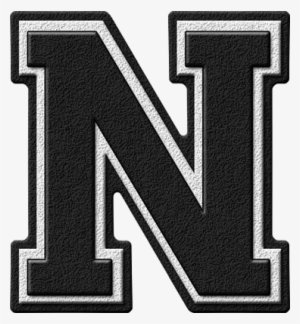 N Letter Png Picture - Black Varsity Letter N #2566976
