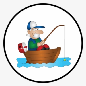 Real Fish - Fisherman In Boat Cartoon #2567406