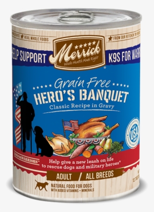 Grain Free Hero's Banquet Classic Recipe In Gravy - Merrick Chunky Colossal Chicken Dinner - 12 X 12.7 #2567604