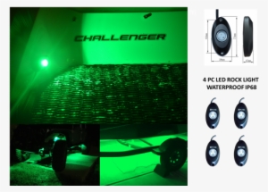 Green Led Rock Lights - Blast Led Rock Lights Pod Blue Or Green Amber Red Rgb #2567799