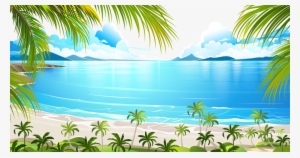 Tropical Islands Resort Euclidean Vector Illustration - Background Verão #2568131