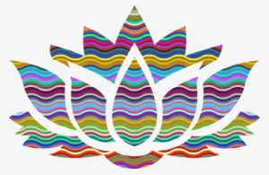 Flower Floral Lotus Plant Colorful Prismat - Lotus Flower Silhouette #2568934