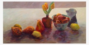 White Cloth With 3 Tulips - Linen #2570682