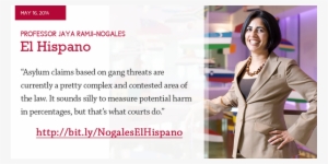 Jaya Ramji-nogales Was In El Hispano Talking About - Temple University School Of Law #2571461