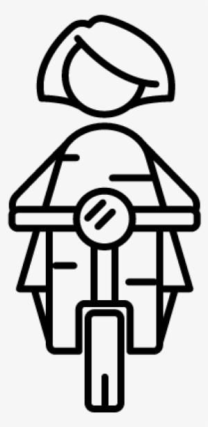Woman Riding A Motorbike Vector - Icono Moto Mujer #2571884