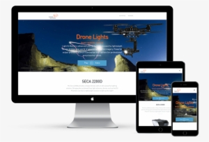 Landing Page For Showcasing Drone Lights - Led-backlit Lcd Display #2572221
