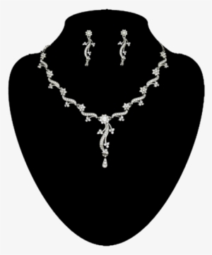 Tiptop Fashions Silver Plated White Austrian Stone - Necklace #2572311
