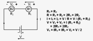 The Equivalent Circuit When Two Light Bulbs And The - Calculo Circuito Em Serie #2572463