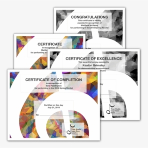 Recital Certificate Templates - Computer File #2573163