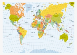 Polypropyln World Map Rectangular Placemat C - Black And White Globe Map #2573222
