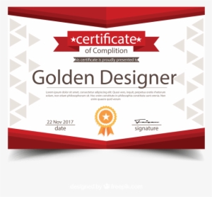 Do A Beautiful And Perfect Certificate Design - Certificate Of Recognition Red Sample #2573258