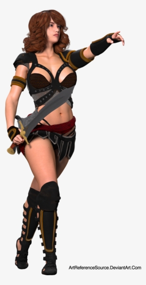 Woman With Sword Pointing Png By Artreferencesource - Deviantart Elf Sword Female #2577178