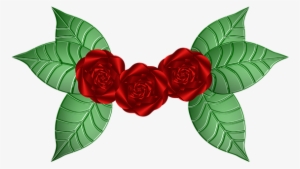 Rose Flower Green Red Spring Summer Floral - Shradhanjali Flowers Png #2577752