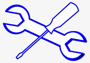 Original Png Clip Art File Spanner Screwdriver Blue #2578029