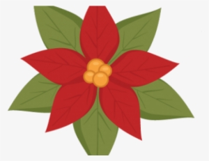 Poinsettia Clipart Cute - Poinsettia Svg Cutting File #2578179