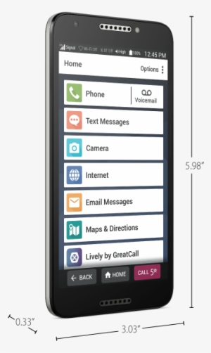 03 Inches Wide X - Jitterbug Smartphone #2578364