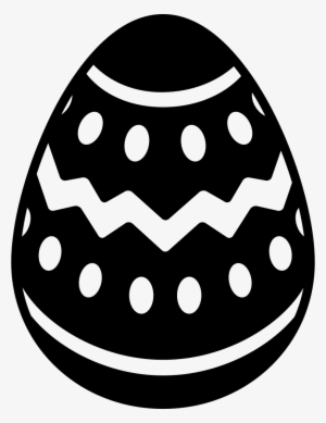 Easter Egg With Lines And Dots Decoration Comments - Huevo De Pascua Icono #2578535