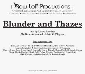 Blunder & Thazes - Document #2580609