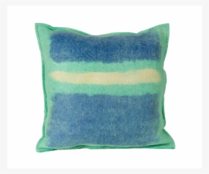 Abstract Sky Color Splash Felted Wool Throw Pillow #2580636